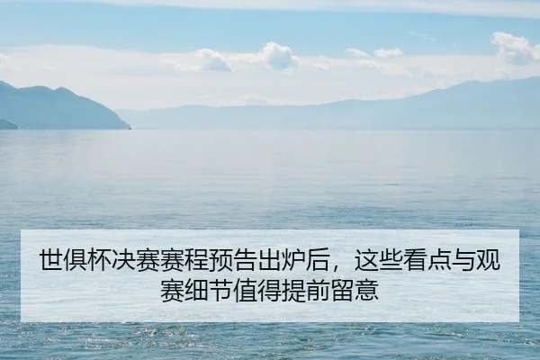 世俱杯决赛赛程预告出炉后，这些看点与观赛细节值得提前留意